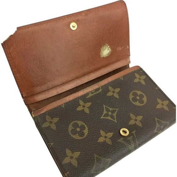 445132BA (L6) Louis Vuitton Wallet Porte Monnaie Billets Tresor Brown Monogram - Picture 5 of 10